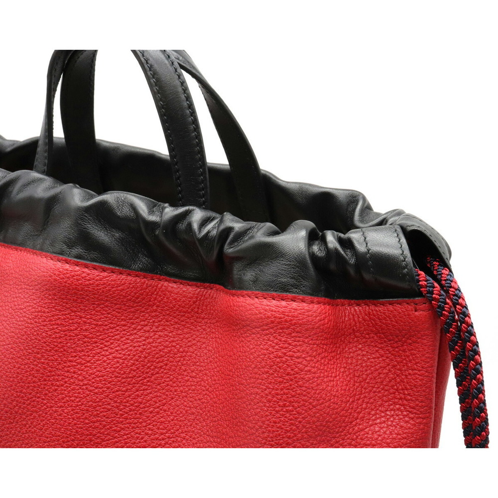 Gucci Logo Print 2way Drawstring Backpack Leather… - image 6